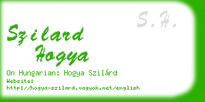 szilard hogya business card
