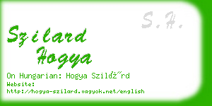 szilard hogya business card